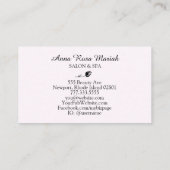 *~* Wellness-Center und Salon Abstrakte Wasserfarb Visitenkarte (Rückseite)