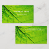Wellness-Center und Salon Green Leaf Visitenkarte (Vorne/Hinten)
