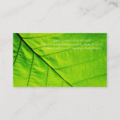 Wellness-Center und Salon Green Leaf Visitenkarte (Rückseite)