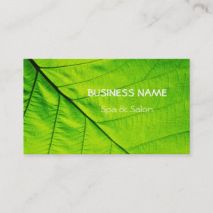 Wellness-Center und Salon Green Leaf Visitenkarte