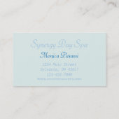 Wellness-Center und Salon Visitenkarte (Rückseite)