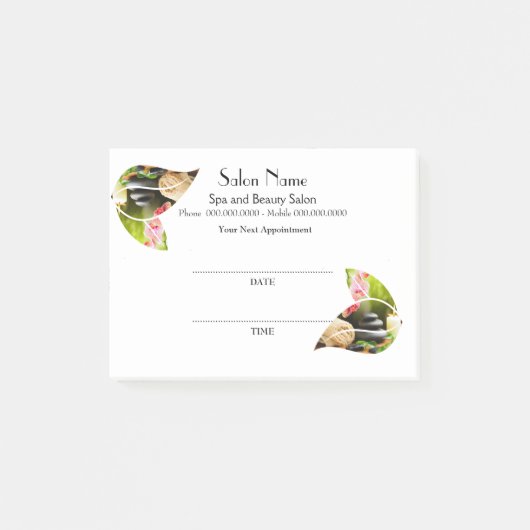 Wellness-Center-und Schönheits-Verabredung Post-it Klebezettel (Vorderseite)