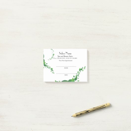 Wellness-Center-und Schönheits-Verabredung Post-it Klebezettel (Auf Schreibtisch)