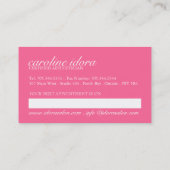 Wellness-Center und Terminkarte (Rückseite)