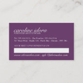 Wellness-Center und Terminkarte (Rückseite)