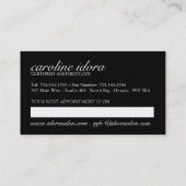 Wellness-Center und Terminkarte (Rückseite)