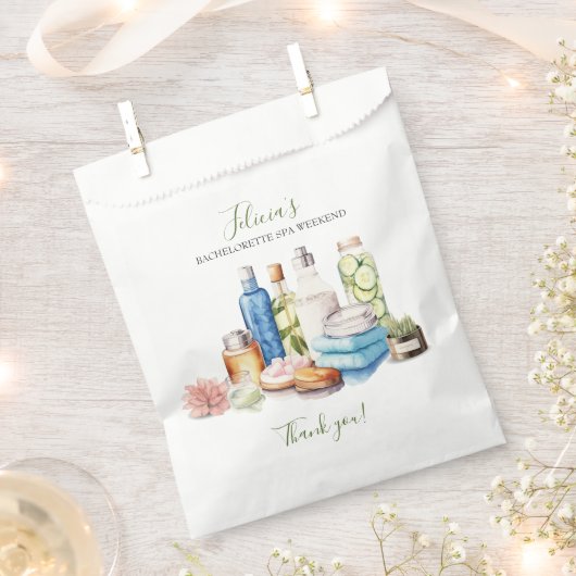 Wellness-Center und Wellness Bachelorette Geschenktütchen (Ausgeschnitten)