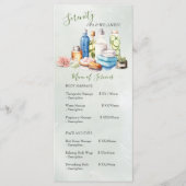 Wellness-Center- und Wellnesscenter Green Watercol Menükarte (Vorderseite)