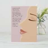 Wellness-Center Vergnügen Junggeselinnen-Abschied  Einladung (Stehend Vorderseite)