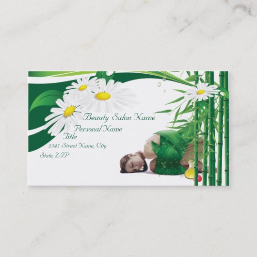 Wellness-Center, Visitenkarte (Vorderseite)