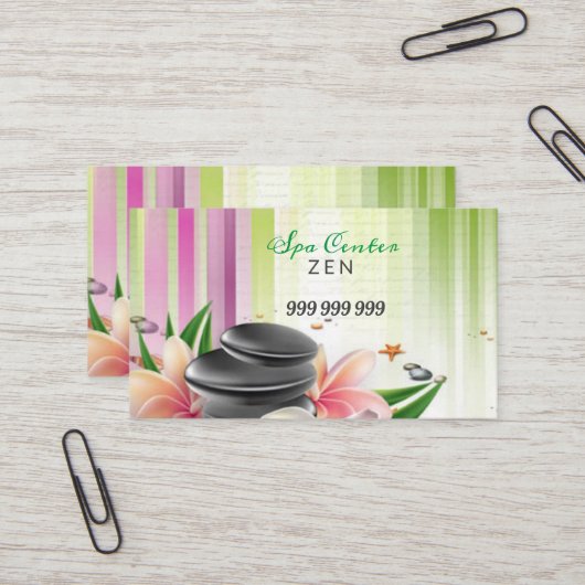 Wellness-Center Visitenkarte (Vorderseite/Rückseite Beispiel)