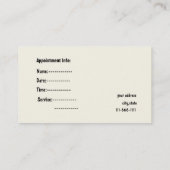 Wellness-Center-Visitenkarten Terminkarte (Rückseite)