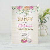 Wellness-Center Wasserfarbe Einladung (Stehend Vorderseite)