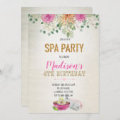 Wellness-Center Wasserfarbe Einladung (Vorne/Hinten)