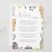 Wellness-Center Weekend Bachelorette Girl's Day Einladung (Rückseite)