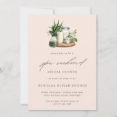 Wellness-Center Weekend Brautparty Weekend QR-Code Einladung (Vorderseite)