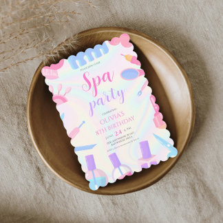 Wellness-Center zum Thema Geburtstag Einladung