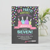 Wellness-Centergeburtstagseinladung Manicures Einladung (Stehend Vorderseite)