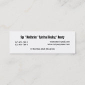 Wellness-Centerschönheitstherapeut PERSONIFIZIEREN Mini Visitenkarte (Rückseite)
