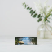 Wellness-Centerschönheitstherapeut PERSONIFIZIEREN Mini Visitenkarte (Stehend Vorderseite)