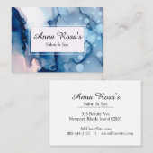 *~* Wellness-Centeru. Salonabstrakter blauer Visitenkarte (Vorne/Hinten)