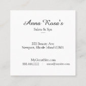 *~* Wellness-Centeru. Salonabstrakter Quadratische Visitenkarte (Rückseite)