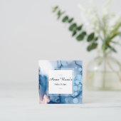 *~* Wellness-Centeru. Salonabstrakter Quadratische Visitenkarte (Stehend Vorderseite)