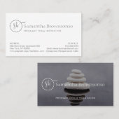 Wellness-Coach für Fotos Zen-Steine Visitenkarte (Vorne/Hinten)