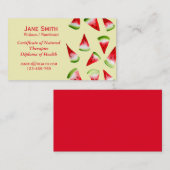 Wellness Coach Nutritionist Freelance Health Busin Visitenkarte (Vorne/Hinten)