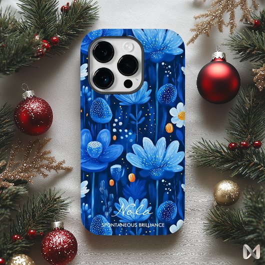Wellness Dreamy Blue Floral mit lebendigen Details Case-Mate iPhone Hülle