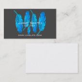 Wellness-Federn von Life Coach Freelance Visitenkarte (Vorne/Hinten)