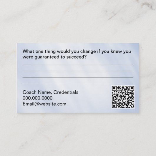 Wellness Gecoacht Visitenkarte (Rückseite)