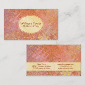 Wellness | Gold, Hartglas Visitenkarte (Vorne/Hinten)