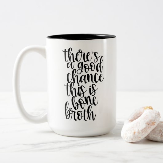 Wellness Holistic Health Bone Broth Zweifarbige Tasse (Mit Donut)