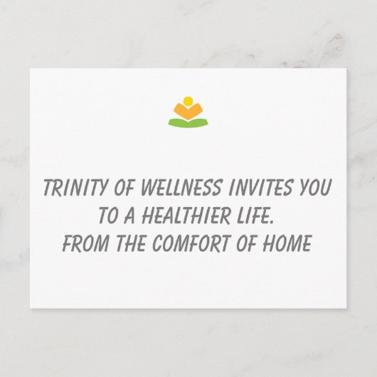 Wellness-Karte Ankündigungspostkarte (Vorderseite)