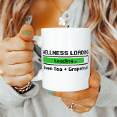 Wellness-Ladevorgang Grüntee-Grapefruit-Pixel Kaffeetasse