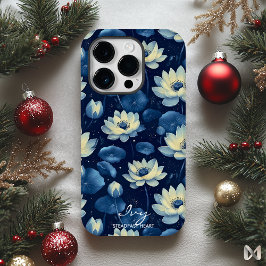 Wellness Lotus Blossom Weich Gelb & Tief Blau Case-Mate iPhone 14 Pro Hülle