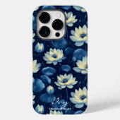 Wellness Lotus Blossom Weich Gelb & Tief Blau Case-Mate iPhone Hülle (Rückseite)
