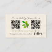 Wellness, Massage, Naturart Visitenkarte QR (Rückseite)