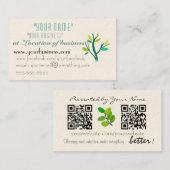 Wellness, Massage, Naturart Visitenkarte QR (Vorne/Hinten)