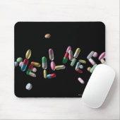 "WELLNESS", mit Pillen geschrieben Mousepad (Mit Mouse)