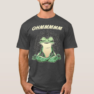 Wellness Ohm Fun Yoga Frog Meditation Entspannung T-Shirt