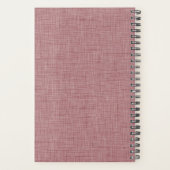 Wellness-Planer Vintage rotes Leinendesign Planer (Rückseite)