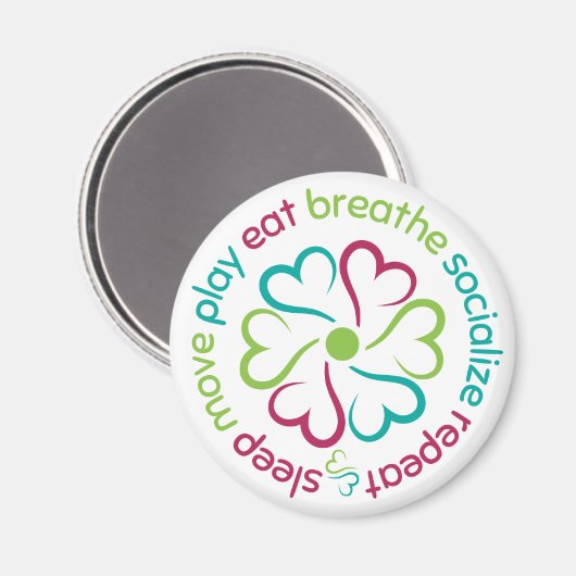 Wellness-Rad Magnet (Vorderseite/Rückseite)