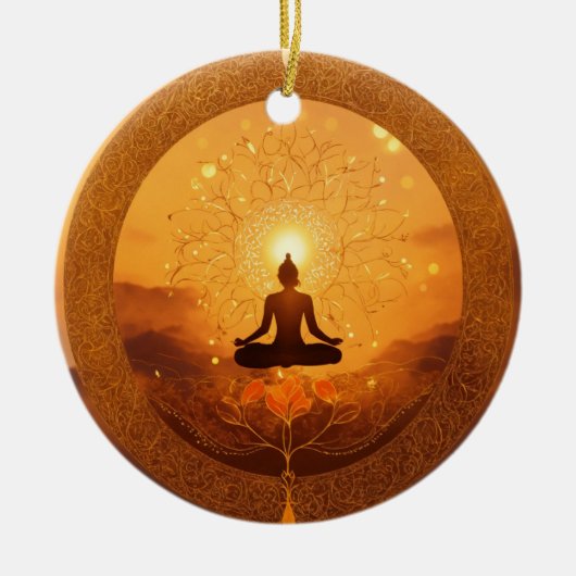 Wellness & Spirituelle Harmonie Keramik Ornament (Vorne)