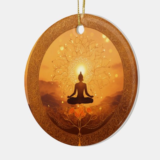 Wellness & Spirituelle Harmonie Keramik Ornament (Links)