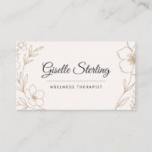 Wellness-Therapeut Botanisch Floral  Visitenkarte (Vorderseite)