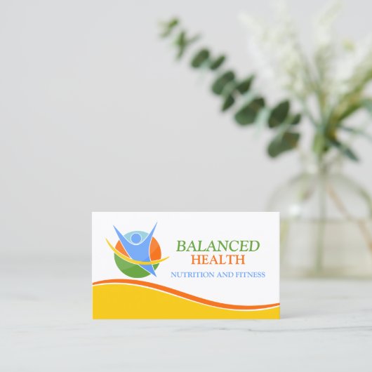 Wellness-Trainer Visitenkarte (Stehend Vorderseite)