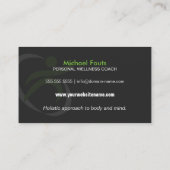 Wellness und Nahrungs-Trainer Visitenkarte (Rückseite)