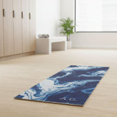 Wellness Waters Exercise Mat - Navy Blue Fluid  Yogamatte